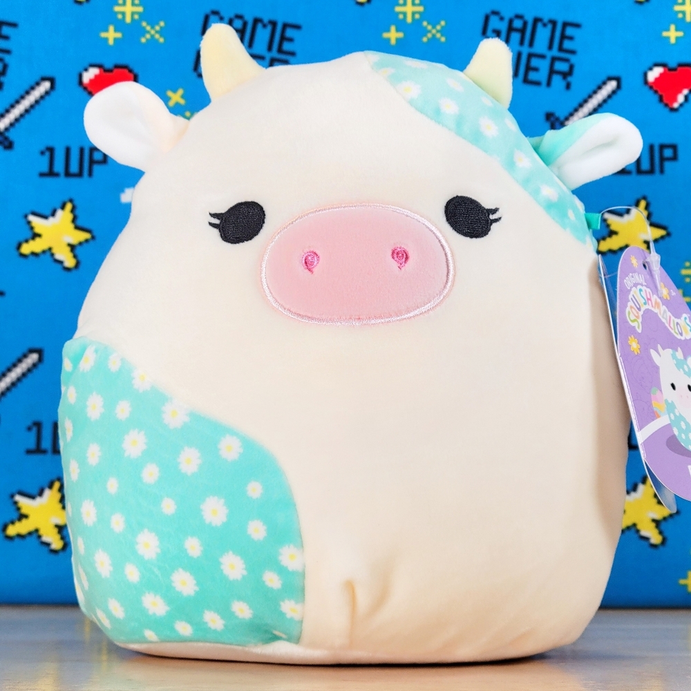 Squishmallow Belana the Cow 8" UltraSoft Easter Holiday Farm Pal Toy Plush NWT